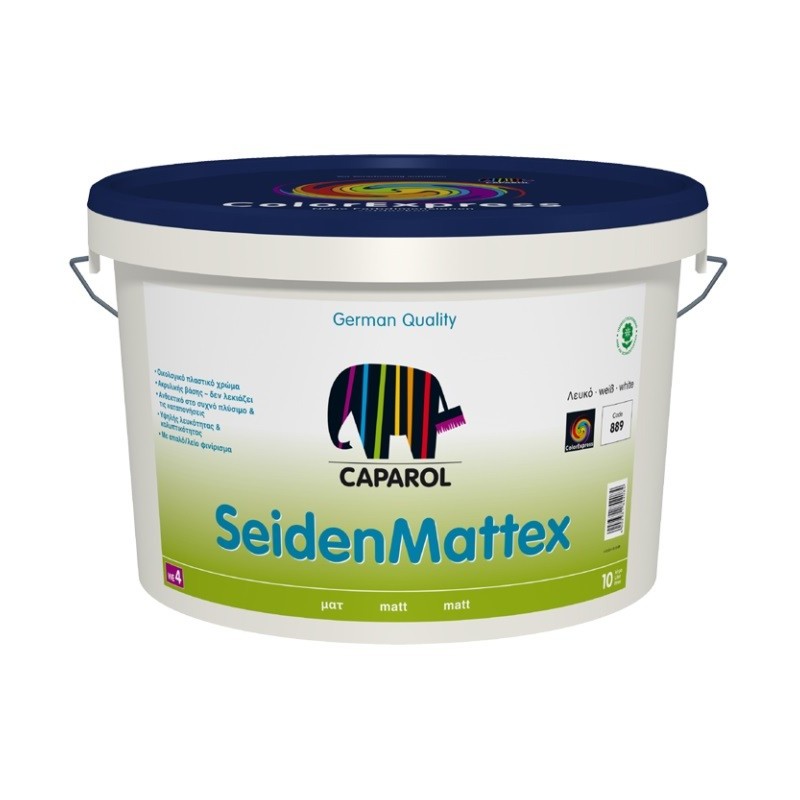 Φωτογραφία προϊόντος Seidenmattex Λευκο B1 10Lt - Πλαστικο Χρωμα Ματ