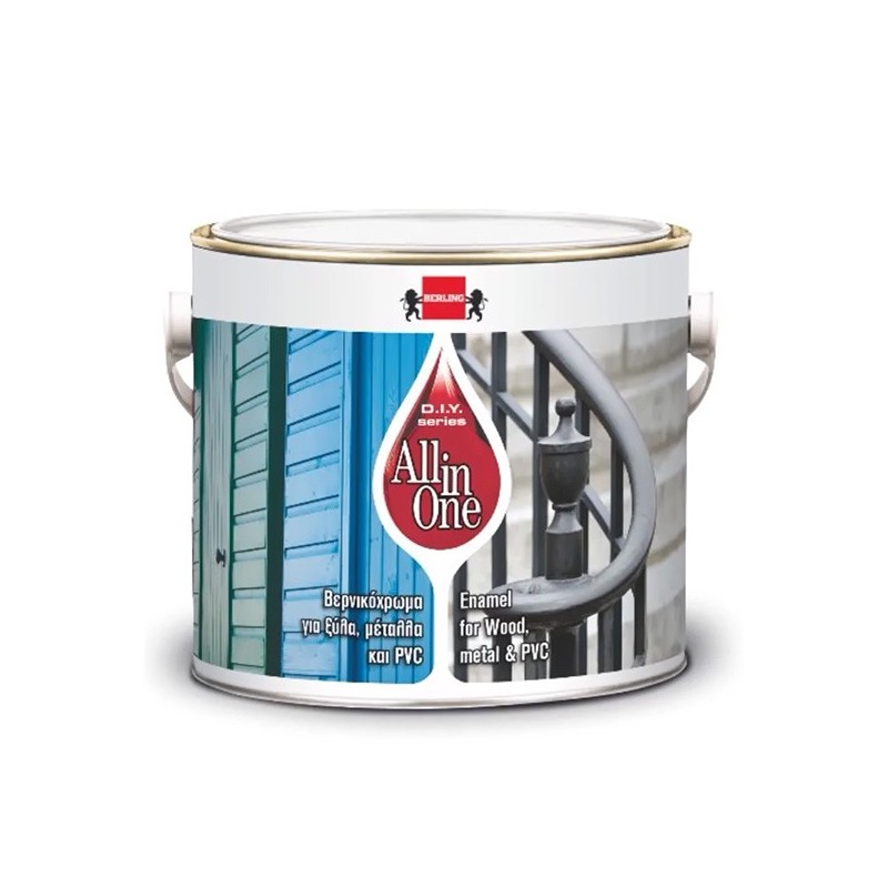 Φωτογραφία προϊόντος All In One Βερνικοχρωμα Νερου Μαυρο 05Lt