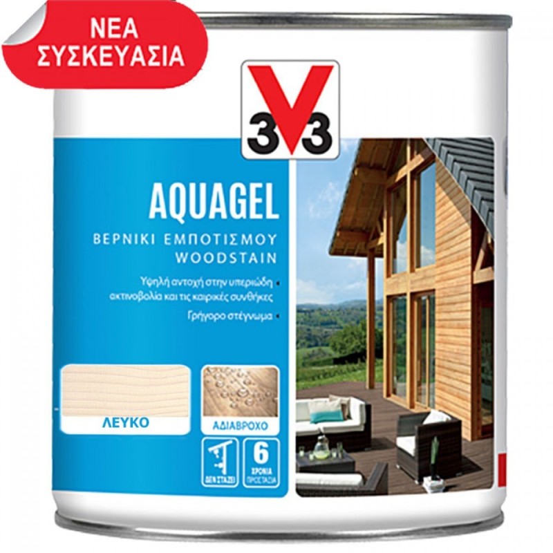 Φωτογραφία προϊόντος Aquagel Βερνικι Εμποτισμου Νερου Λευκο 25Lt