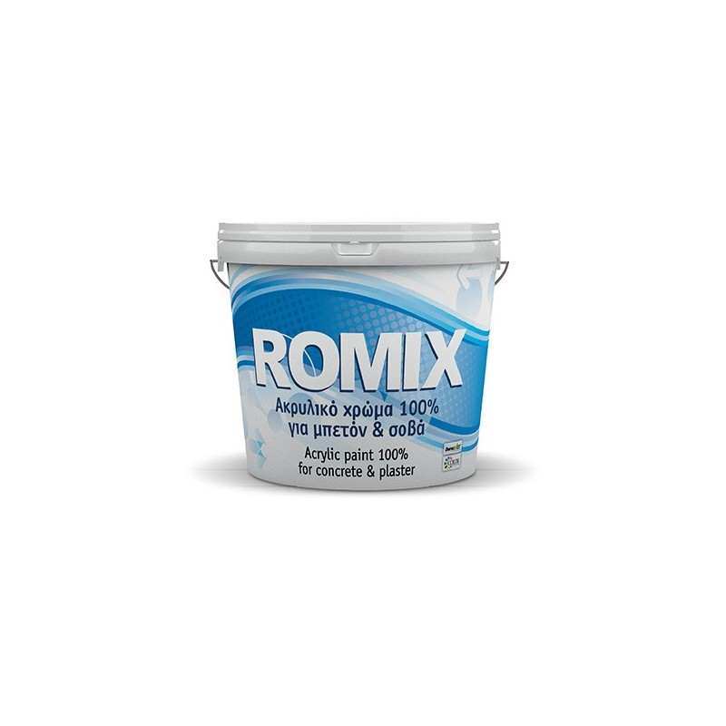 Φωτογραφία προϊόντος Romix Ακρυλικο Λευκο 9Lit - 15Kg