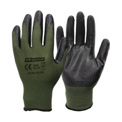 Φωτογραφία προϊόντος Γαντια Εργασιας Με Επικαλυψη Νιτριλιου Μαυρα-Χακι