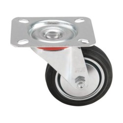 Φωτογραφία προϊόντος Ροδα Περιστρεφομενη Μαυρη Με Ρουλεμαν 125Mm