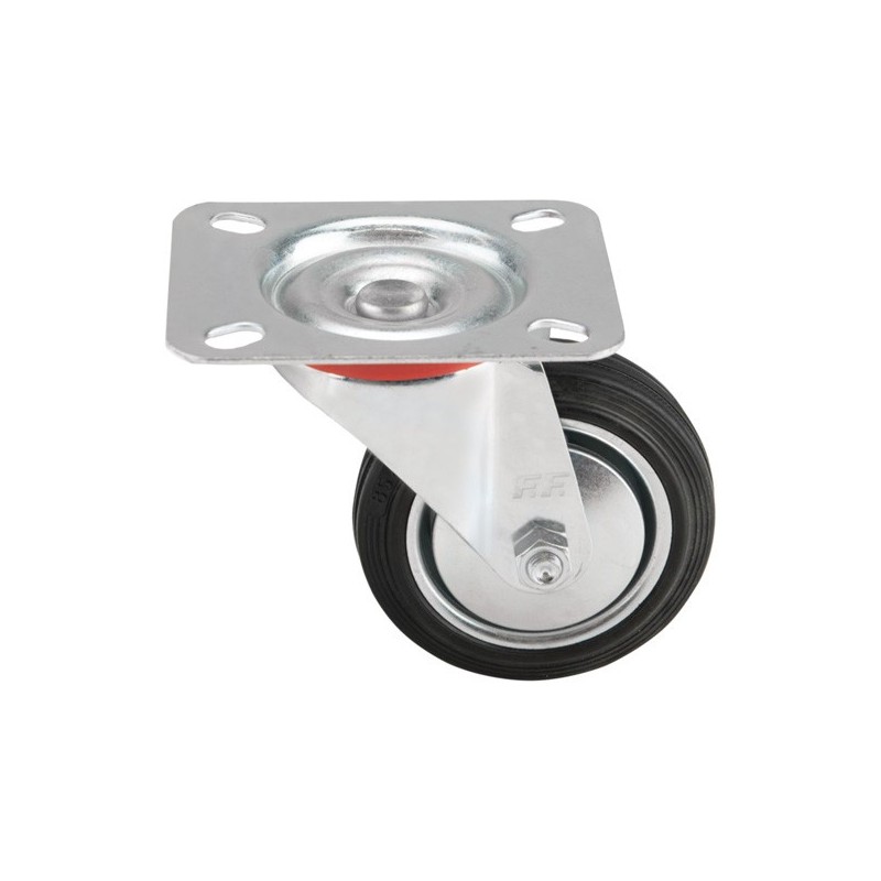 Φωτογραφία προϊόντος Ροδα Περιστρεφομενη Μαυρη Με Ρουλεμαν 125Mm