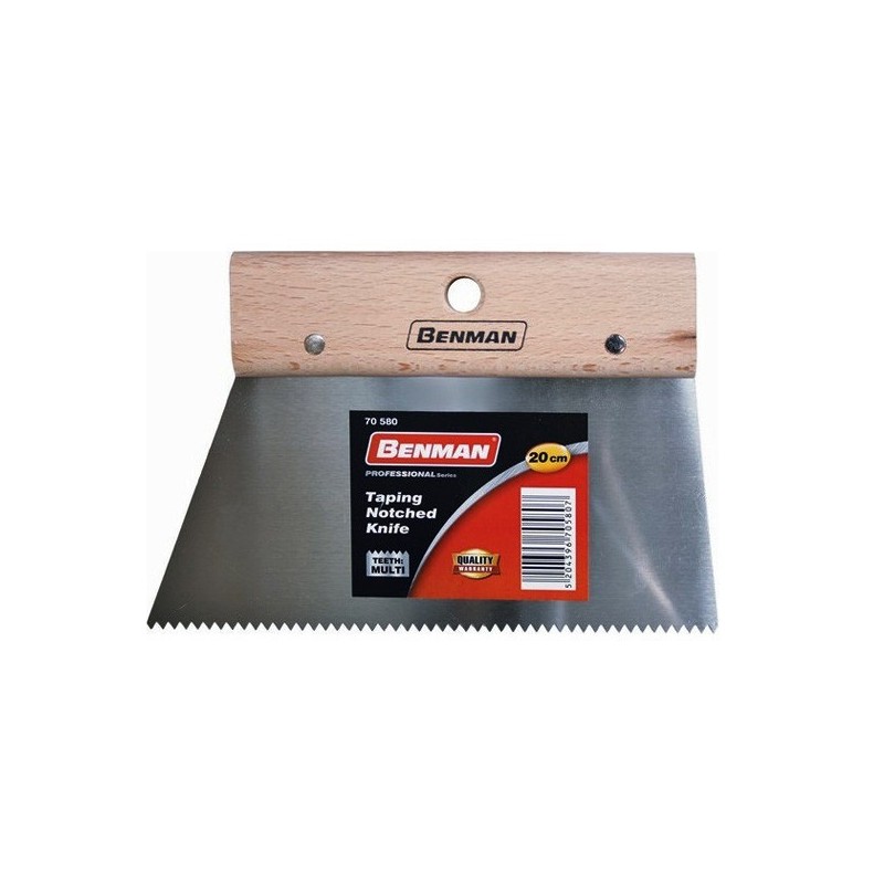 Φωτογραφία προϊόντος Σπατουλα Πλακαδων Inox Ξυλινη Λαβη 200Mm Ψιλο Δο