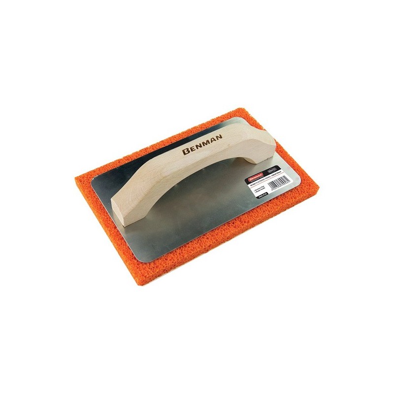 Φωτογραφία προϊόντος Τριβειο Πλακαδων Με Πορτοκαλι Σφουγγαρι Ξυλ Λαβη