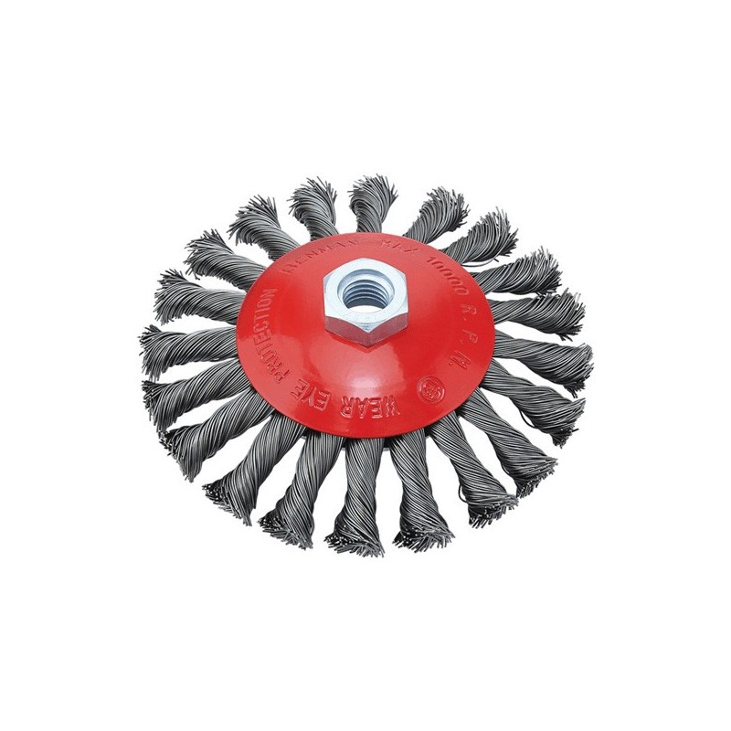Φωτογραφία προϊόντος Συρματοβουρτσα Κωνικη Κοτσιδα Ø100 Με Σπειρωμα Μ1