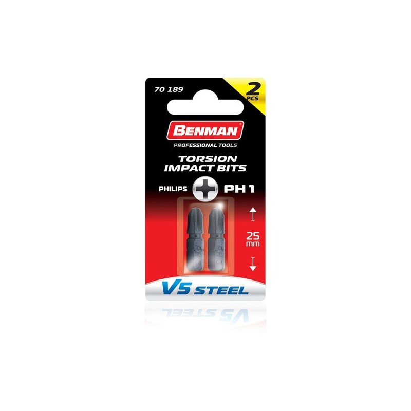 Φωτογραφία προϊόντος Μυτη V5 Steel Torsion Phillips Ph2X25Mm 2Τμχ
