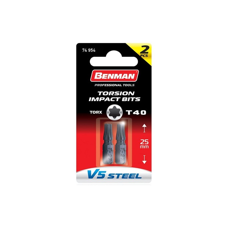 Φωτογραφία προϊόντος Μυτη V5 Steel Torsion Torx T25X25Mm 2Τμχ