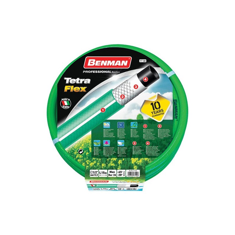 Φωτογραφία προϊόντος Λαστιχο Tetraflex Πρασινο & Λευκη Ριγα 3-4"X50M