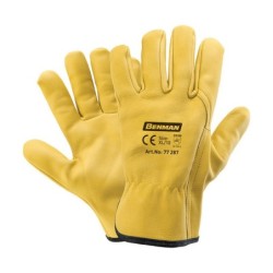 Φωτογραφία προϊόντος Δερματινα Γαντια Οδηγησης Κιτρινα Βαρεος Τυπου 1