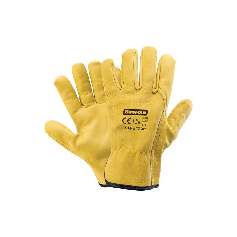 Φωτογραφία προϊόντος Δερματινα Γαντια Οδηγησης Κιτρινα Βαρεος Τυπου 1