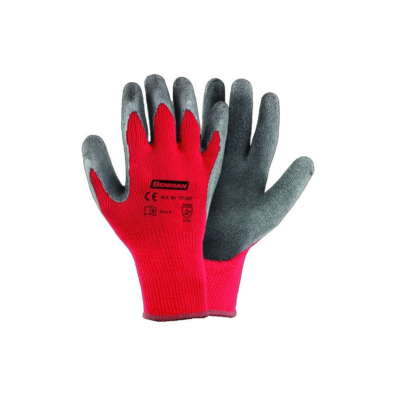 Φωτογραφία προϊόντος Γαντια Εργασιας Με Επικαλυψη Latex Κοκκινα-Γκρι