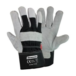 Φωτογραφία προϊόντος Γαντια Δερματοπανινα Μαυρα-Γκρι Βαρεος Τυπου Xl-1